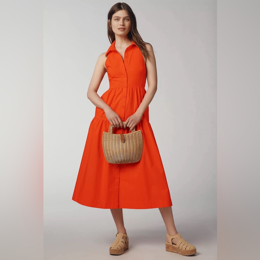 NWT Anthropologie Maeve Sleeveless Midi Shirt Dress, Size S